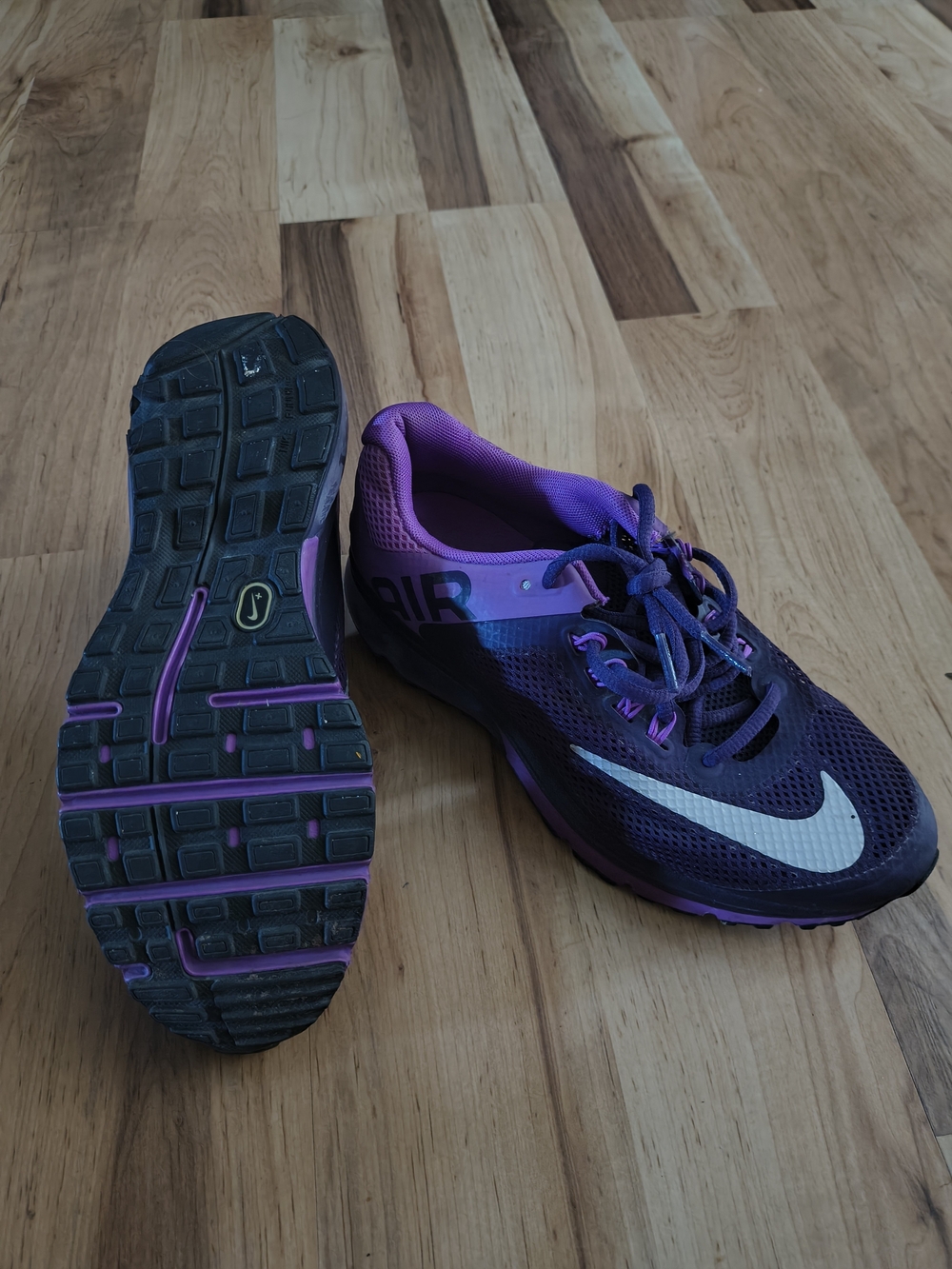 Purple and Black Athletic Shoe Interior